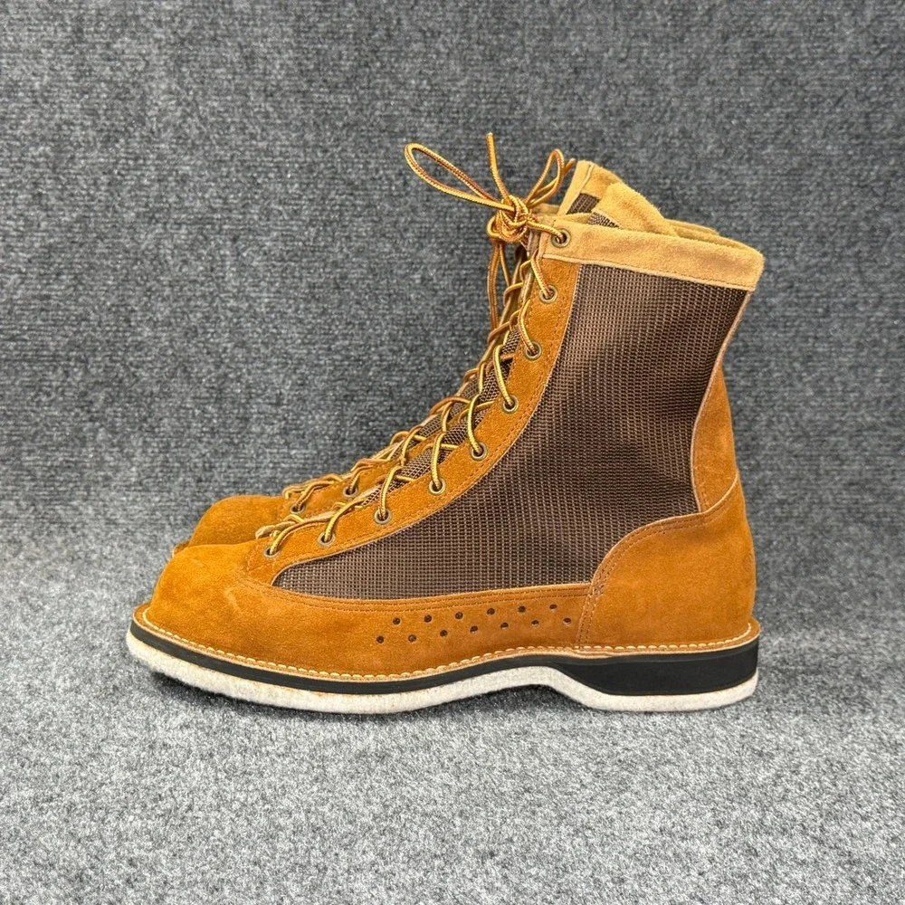 Danner River Gripper Boots Mens 10D Brown Suede Felt Sole Fly Fishing Wading USA